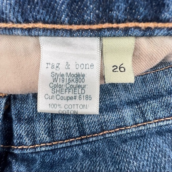 rag & bone Cuffed Hem Distressed Denim Jean Shorts Size 26 Women’s - Picture 5 of 6